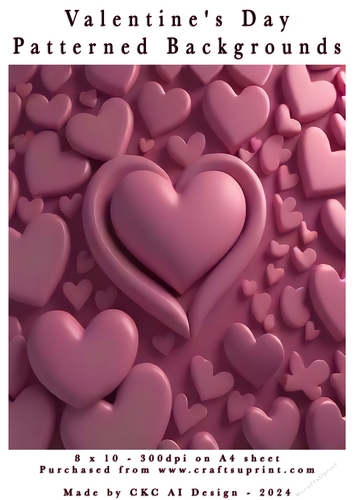 A4 - AI created Love Hearts background ckcaid1