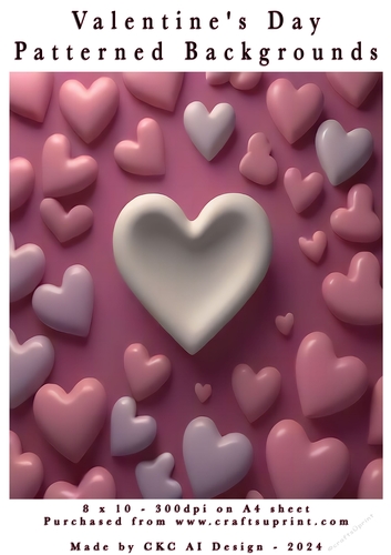 A4 - AI created Love Hearts background ckcaid1