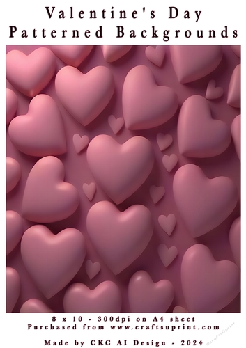 A4 - AI created Love Hearts background ckcaid1