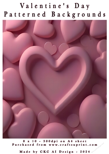 A4 - AI created Love Hearts background ckcaid1
