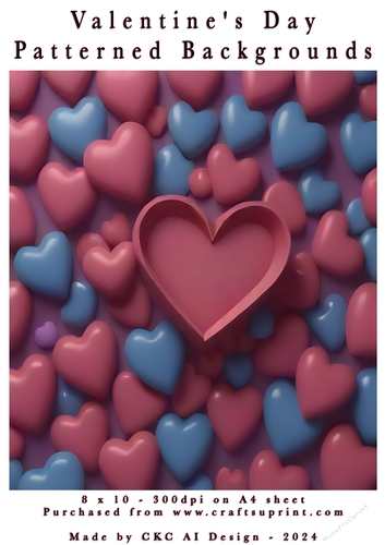 A4 - AI created Love Hearts background ckcaid1