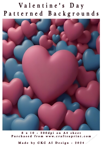 A4 - AI created Love Hearts background ckcaid1