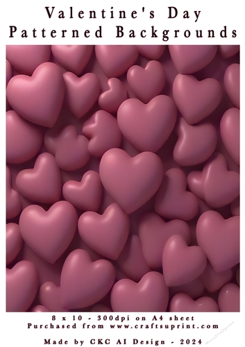 A4 - AI created Love Hearts background ckcaid1