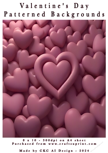 A4 - AI created Love Hearts background ckcaid1
