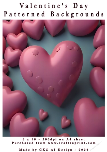 A4 - AI created Love Hearts background ckcaid1