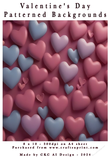 A4 - AI created Love Hearts background ckcaid1