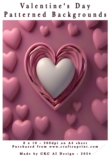 A4 - AI created Love Hearts background ckcaid1