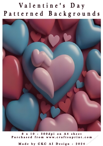 A4 - AI created Love Hearts background ckcaid1
