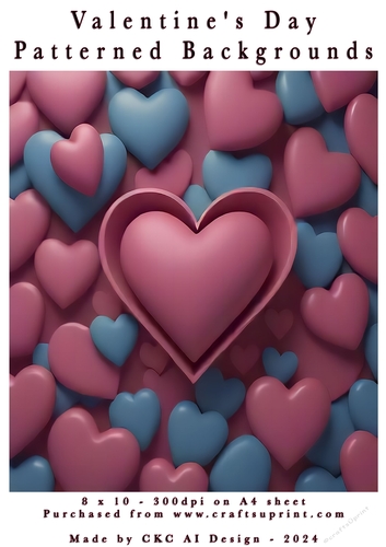 A4 - AI created Love Hearts background ckcaid1