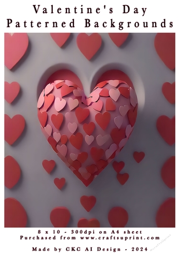 A4 - AI created Love Hearts background ckcaid1