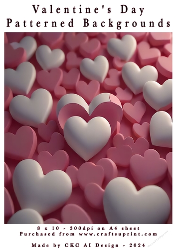A4 - AI created Love Hearts background ckcaid1