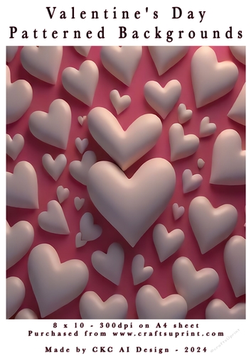 A4 - AI created Love Hearts background ckcaid1