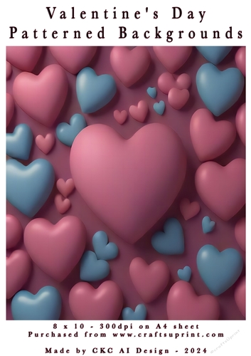 A4 - AI created Love Hearts background ckcaid1
