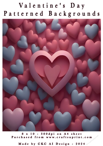 A4 - AI created Love Hearts background ckcaid1