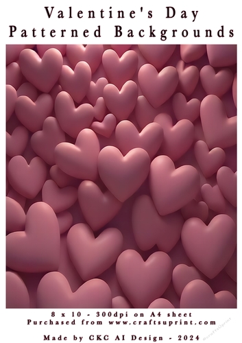 A4 - AI created Love Hearts background ckcaid1