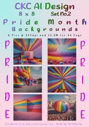 Pride Month Backgrounds 8x8 300dpi