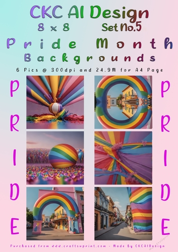 Pride Month Backgrounds 8x8 300dpi