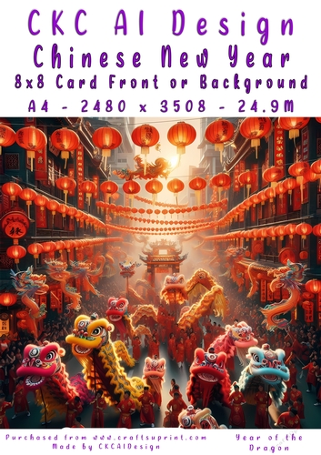 Chinese New Year 8x8 Card Front