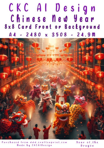 Chinese New Year 8x8 Card Front