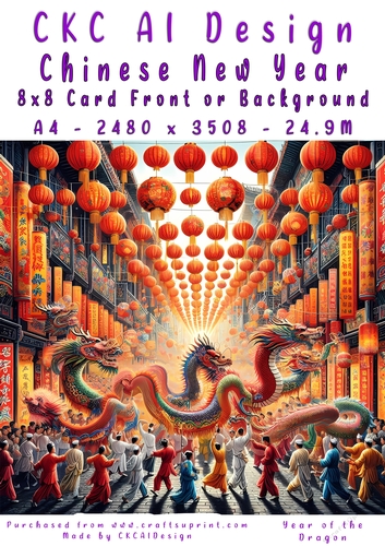 Chinese New Year 8x8 Card Front