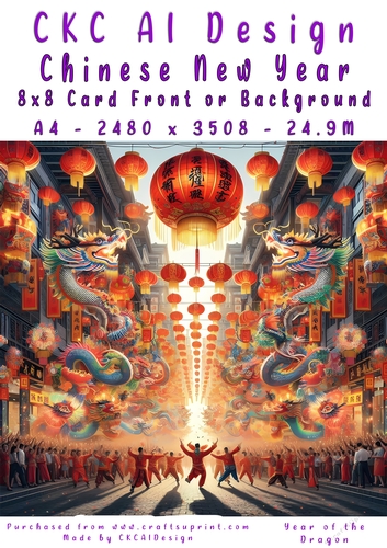 Chinese New Year 8x8 Card Front