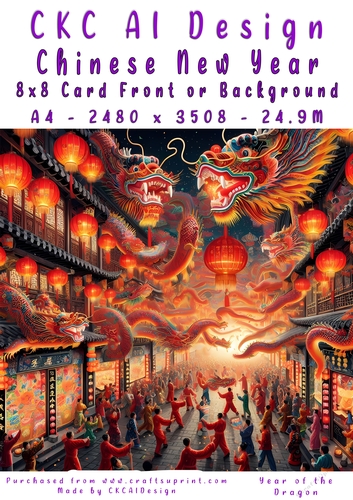 Chinese New Year 8x8 Card Front