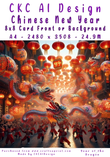 Chinese New Year 8x8 Card Front