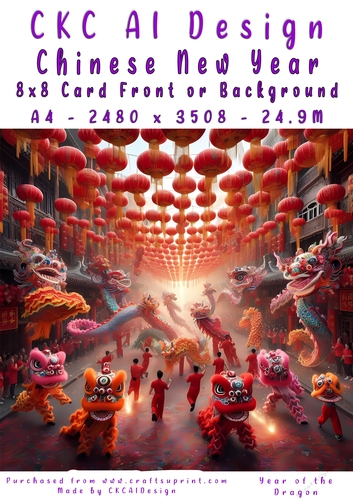 Chinese New Year 8x8 Card Front