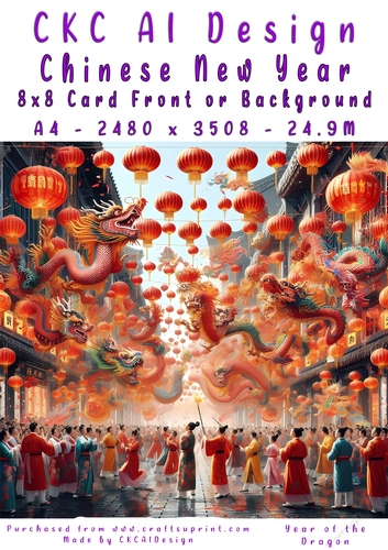 Chinese New Year 8x8 Card Front