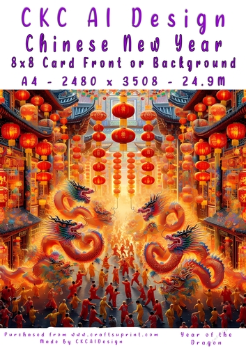 Chinese New Year 8x8 Card Front