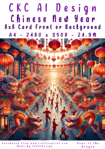 Chinese New Year 8x8 Card Front