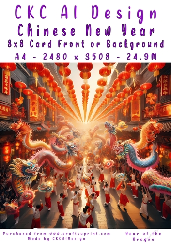 Chinese New Year 8x8 Card Front