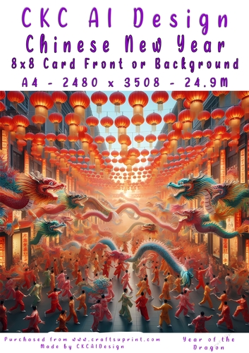 Chinese New Year 8x8 Card Front