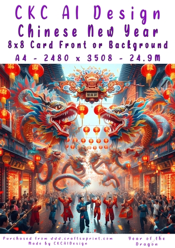 Chinese New Year 8x8 Card Front