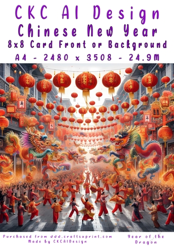Chinese New Year 8x8 Card Front