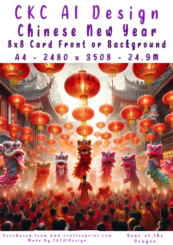 Chinese New Year 8x8 Card Front