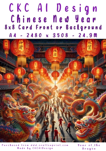 Chinese New Year 8x8 Card Front