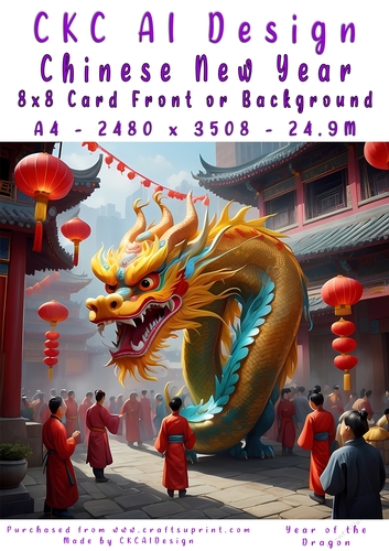 Chinese New Year 8x8 Card Front