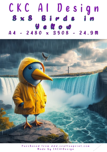 Birds in Yellow Card Front or Background