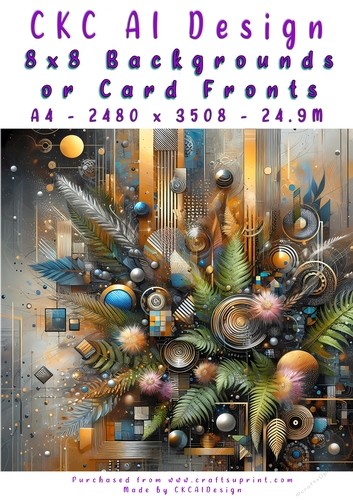 Abstract Art 8x8 Card Fronts or Backgrounds