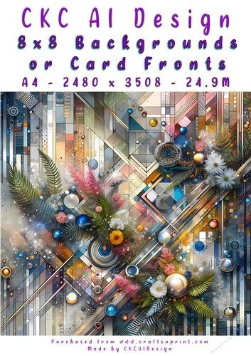 Abstract Art 8x8 Card Fronts or Backgrounds