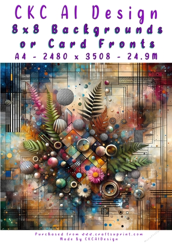 Abstract Art 8x8 Card Fronts or Backgrounds