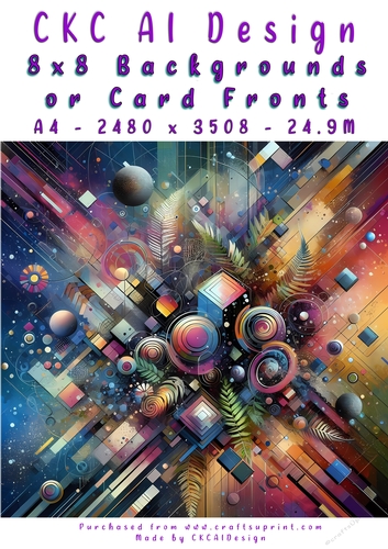 Abstract Art 8x8 Card Fronts or Backgrounds