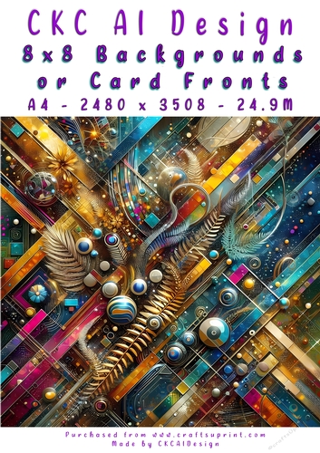 Abstract Art 8x8 Card Fronts or Backgrounds