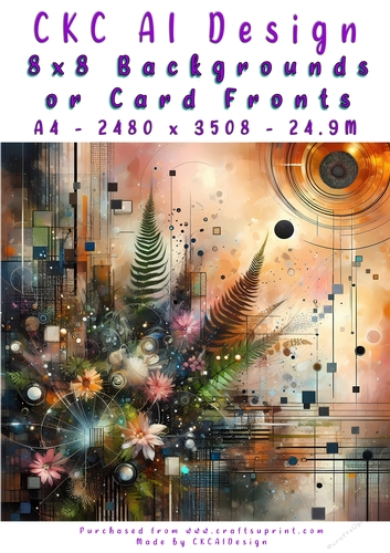 Abstract Art 8x8 Card Fronts or Backgrounds