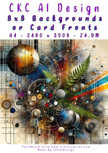 Abstract Art 8x8 Card Fronts or Backgrounds