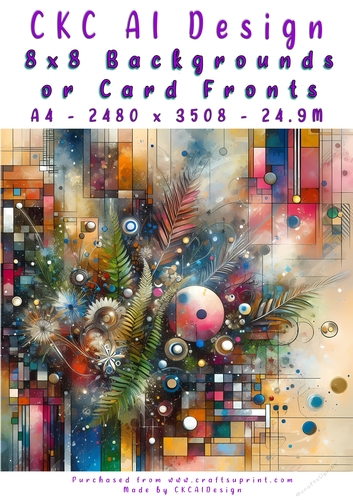 Abstract Art 8x8 Card Fronts or Backgrounds