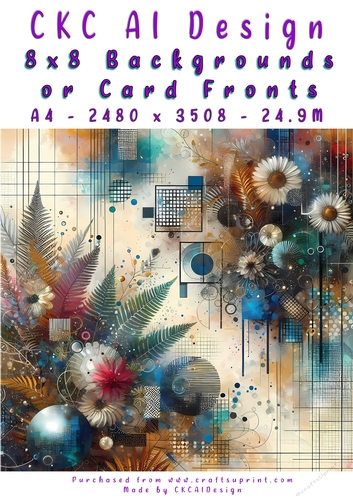 Abstract Art 8x8 Card Fronts or Backgrounds