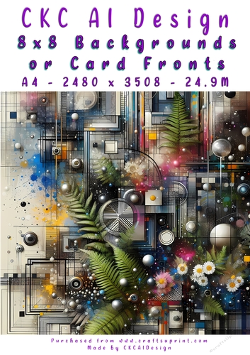 Abstract Art 8x8 Card Fronts or Backgrounds