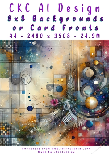Abstract Art 8x8 Card Fronts or Backgrounds